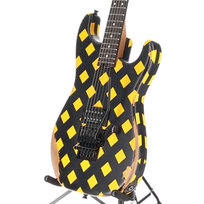 Charvel Super-Stock SD1 H FR EB Electric Guitar Diamond Life Yellow and Black (C4)(52590) (52590) image 3