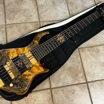 Warrior Custom 6 String Bass Natural image 2