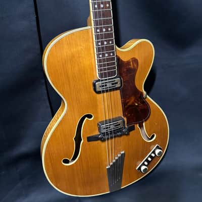 Hofner President Blonde Thinline Guitar - Toaster Diamond Pickups - Sturdy Martin Hard Case - 1961 image 17