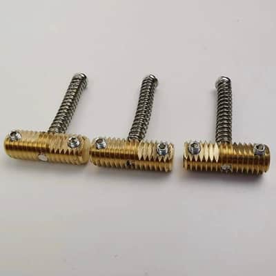 Tele Style Brass Guitar Vintage Bridge Threaded Saddles image 3