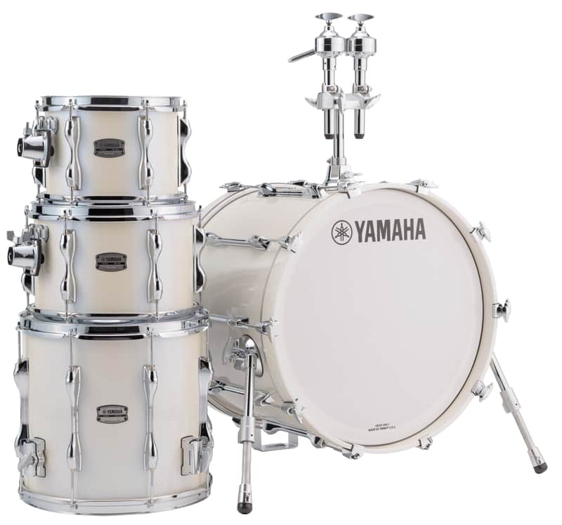 Yamaha New Recording Custom 4pc w/ 20" Bass Drum Shell Set - Polar White - In Stock image 1