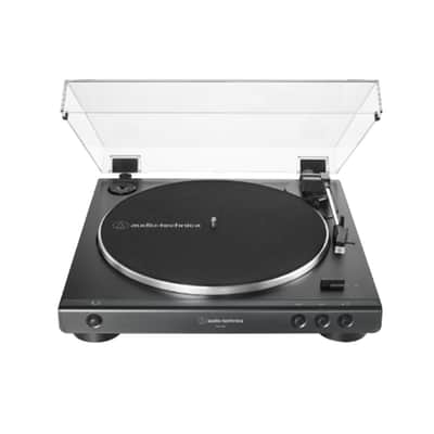 (Mint) Audio-Technica AT-LP60X Fully Automatic Belt-drive Turntable with Switchable Phono Preamp - BLACK image 3
