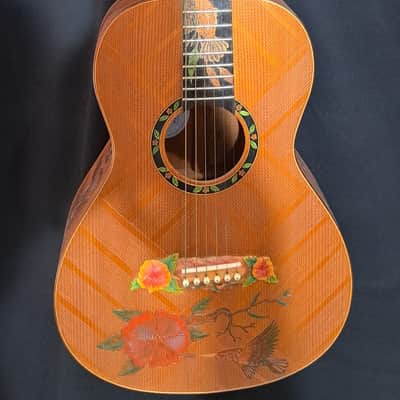 Blueberry NEW IN STOCK Handmade Acoustic Guitar Parlor Birds Motif image 2
