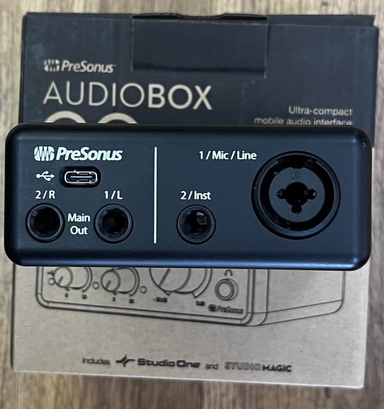 PRESONUS AUDIOBOX GO 2x2 USB-C BUS POWER AUDIO RECORDING INTERFACE (USED) image 1