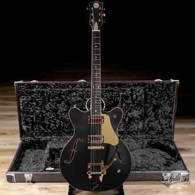 Veritas 503 FiveOThree Semi-Hollow Guitar w/ Bigsby – Black Hard Satin image 1
