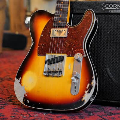 Fender Custom Shop Limited Edition Reverse '60s Tele Custom Heavy Relic 3 Tone Sunburst #R125901 image 12