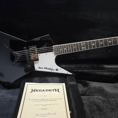 Dave Mustaine's Personal Dean Punk Zero MEGADETH Tour Stage Played Signature 1H Electric Guitar Artist Owned Signed Custom Explorer Pre-Gibson Era image 8