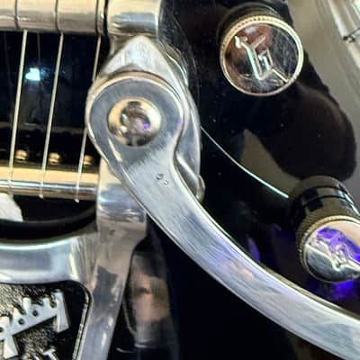 Gretsch G5230T Electromatic Jet FT-Upgrades! B7 Bigsby-Callaham-Seymour Duncan Psyclone-Bone Nut-CTS-Bournes-Emerson-Sprague-BrigsBiggs-Super Squishy Spring-Real Life Relics Aged Rings- Guyker Deluxe Tuning Gears-Black image 8