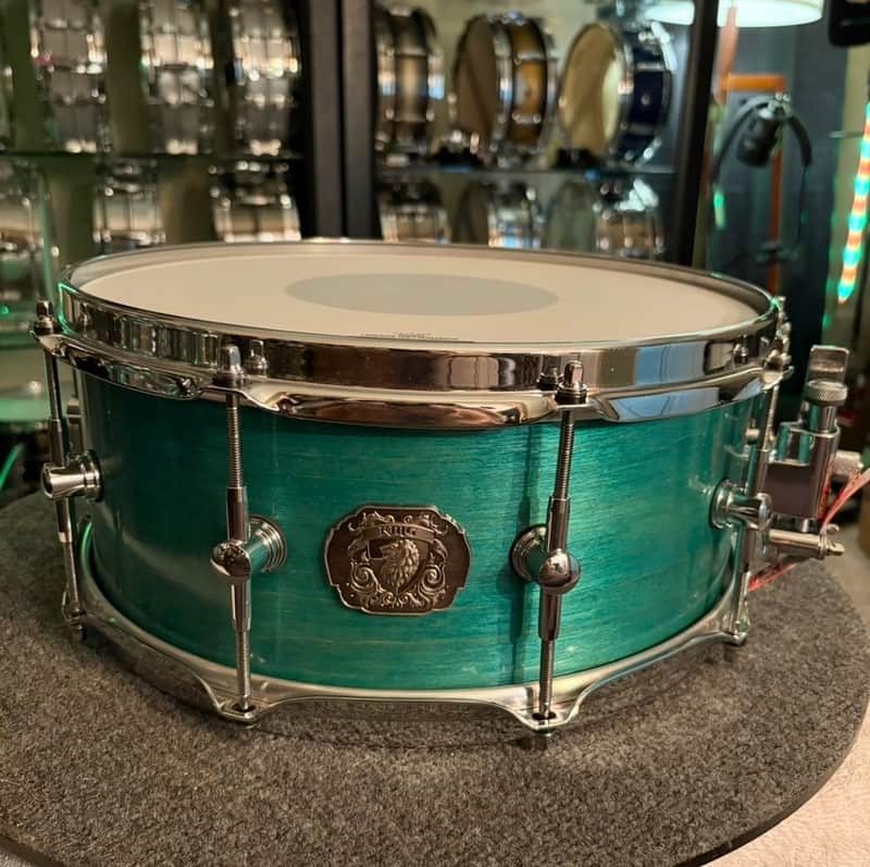 King  6.5x14 Maple snare drum 2000’s - California Blue image 1