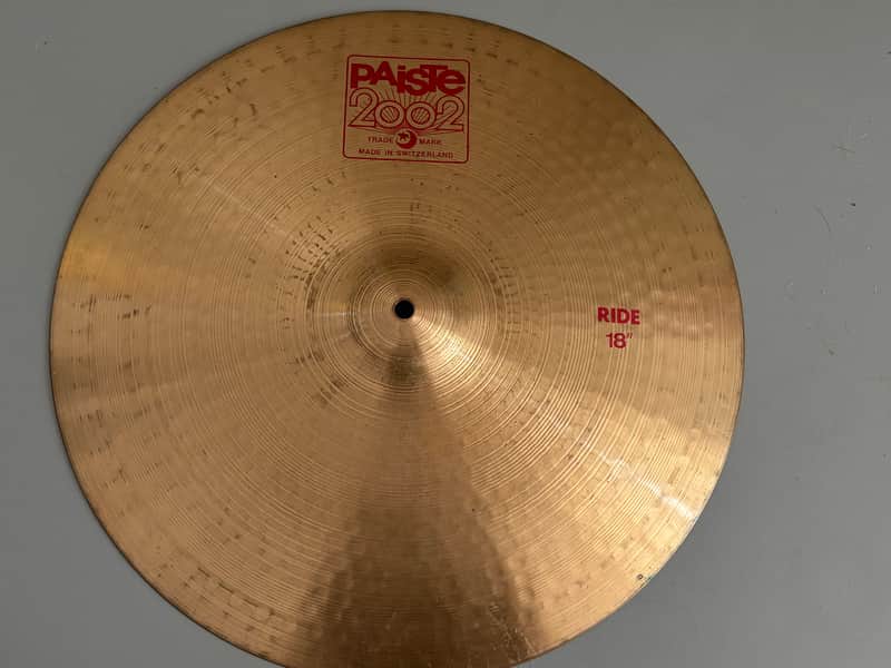 Paiste 18" 2002 Ride Cymbal 1980 - 1989 - Traditional image 1