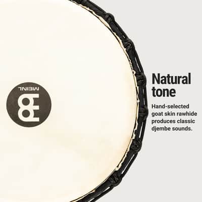 Meinl Percussion Mahogany Wood Djembe  — 12" Large Size Rope Tuned Goat Skin Head (HDJ17-L) image 4