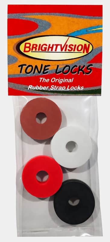 Eight Rubber Guitar Strap Locks - Multi-Color-Grolsch Style - Classic & Reliable image 1