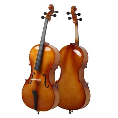 Professional High Quality 4/4 Size BassWood Cello Set w/ Bow Rosin For Student image 2