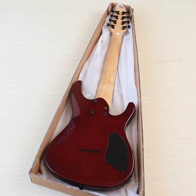 Left Handed 8 String Electric Guitar, Mahogany Body, Maple Neck, 24 Frets Fingerboard image 3