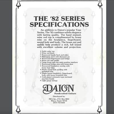 Daion Year Series '82 Six String Acoustic image 22