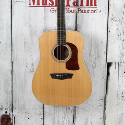 Washburn D100SWE Dreadnought Acoustic Electric Guitar with Hardshell Case image 3