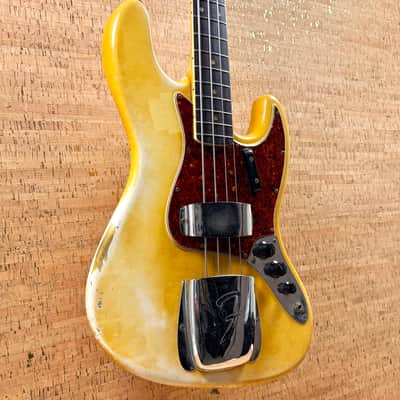 Fender Jazz Bass 1966 - Olympic White with Matching Headstock image 8