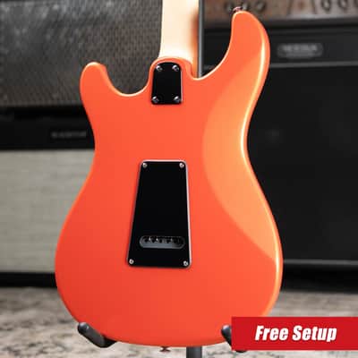 PRS SE NF3 Solid Body Electric Guitar - Metallic Orange with Gig Bag image 2