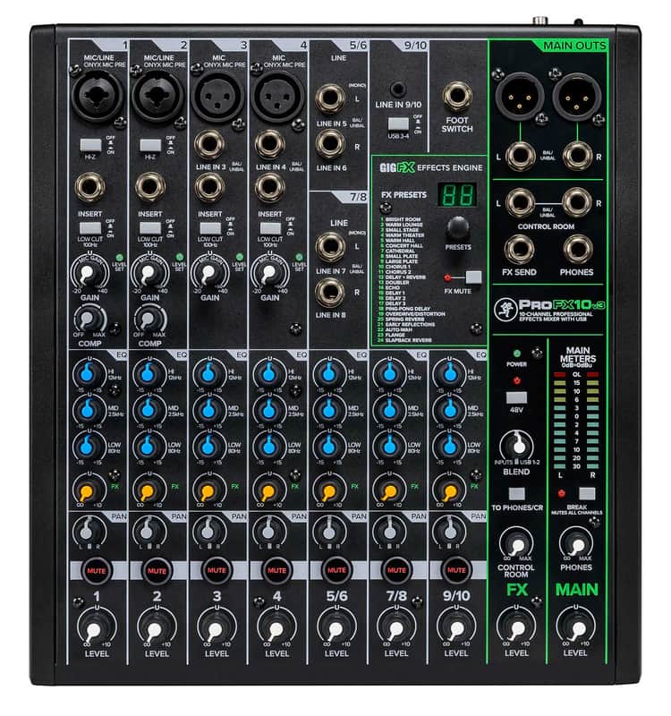 Mackie ProFX10v3 10-Channel Professional Effects Mixer w/USB ProFX10 v3 image 1