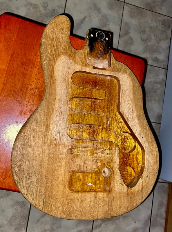 1960's Kawai Solid Wood Electric Guitar Body Luthier Parts image 1
