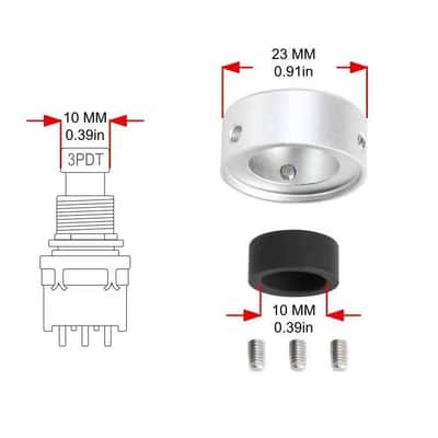 10PCS Standard Footswitch Topper Guitar Pedal Button Cap image 4