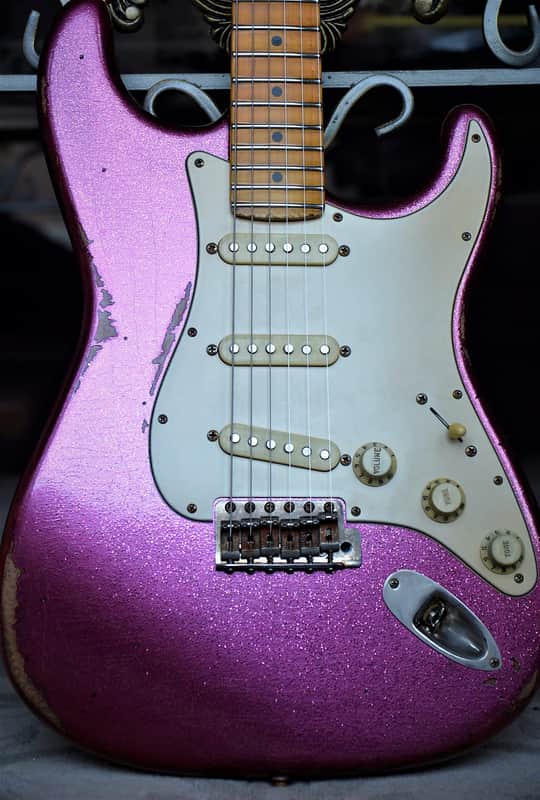 American Fender Stratocaster Custom Pink Sparkle image 1