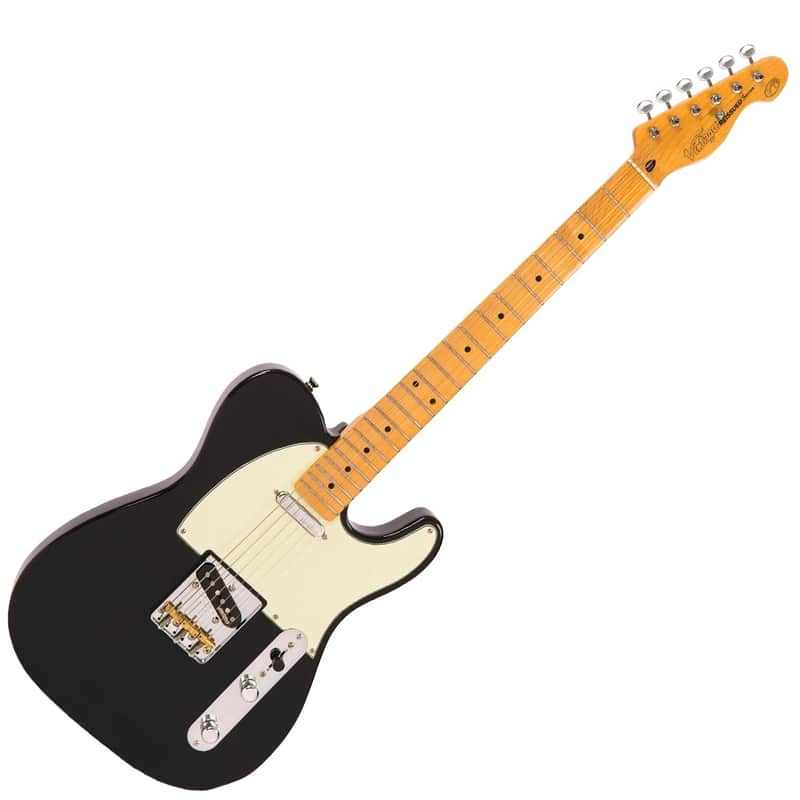 Vintage Reissued Series V75BK Brass bridge saddles, SS, Gloss Black image 1