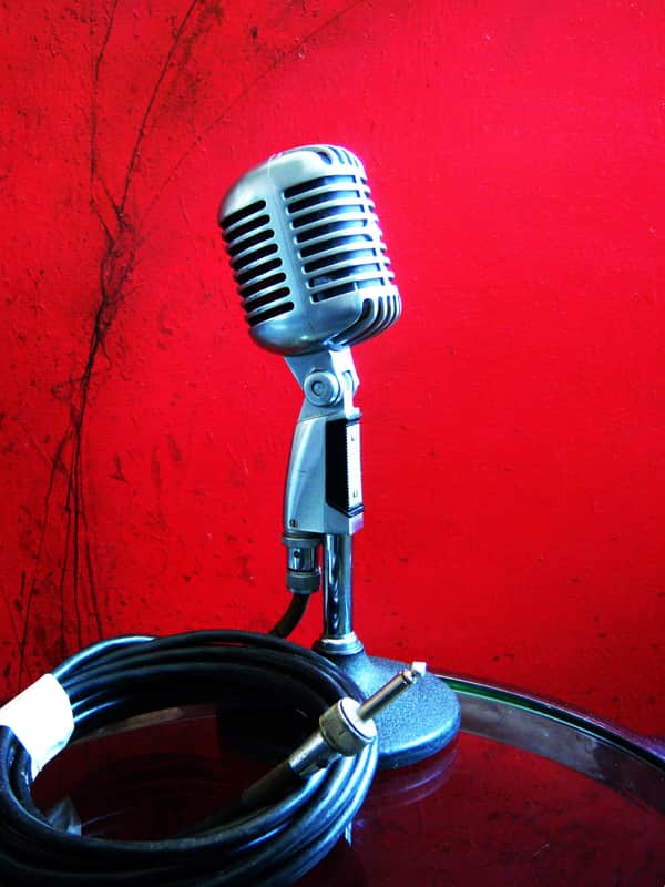 Vintage early 1960's Shure 55S Unidyne dynamic cardioid microphone Multi Z w cable Elvis 55 55SW 556S image 1