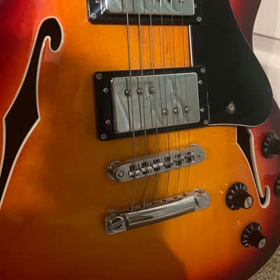 LIKE NEW - Fender Modern Player Starcaster Guitar 2014 Aged Cherry Burst image 1