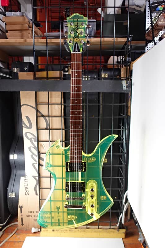 B.C. Rich Acrylic Series Mockingbird 1999 - Translucent Green image 1