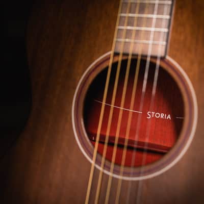 Yamaha Storia III Solid Mahogany Top Guitar - Concert Size w/ Pickup - Chocolate Brown image 4