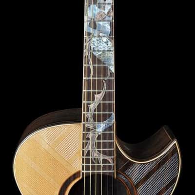Blueberry Handmade Grand Concert Cutaway Guitar Mermaid image 3