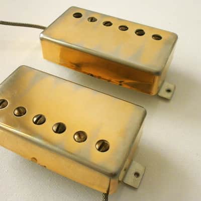 AGED Relic Humbucker PAF pickups GOLD PLATED 1958 1959 1960 Vintage P.A.F. LP SG 50s image 1