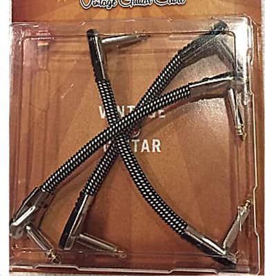 Klotz 59er Vintage Tweed Patch Cable for Guitar Effects Pedals 12 inch Silver & Tweed Black image 1