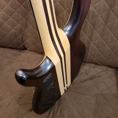 Cort A4PLUSFMMHOPN Figured Maple Top Mahogany Body 5pcs Maple Neck 4-String Electric Bass Guitar image 6