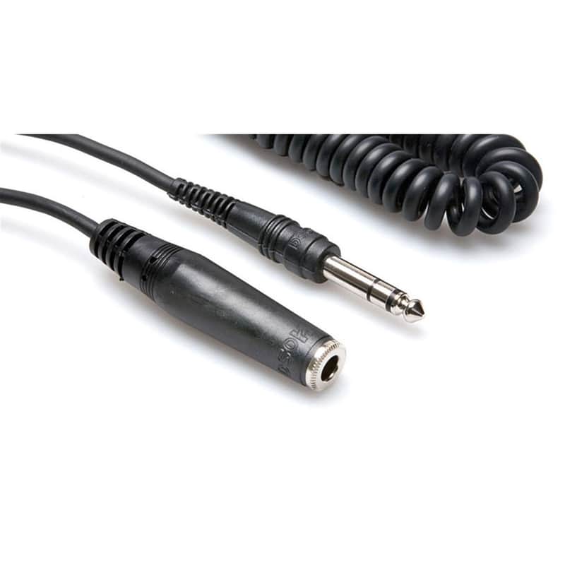 Hosa HPE325C HPE225 Coiled 1/4" TRS Female to 1/4" TRS Male - 25' image 1