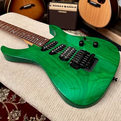 Robin Medley Standard IV 1991 w/ Gig Bag - Rio Grande Pickups, Ash Body, Floyd Rose, Green, Made in USA, Medley Standard Four image 10