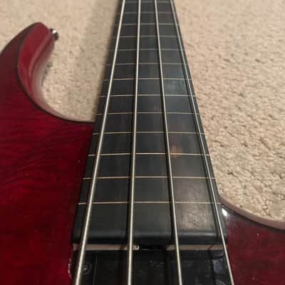 MTD Kingston Heir Fretless Bass - Cherry Red image 7