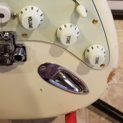 Shijie STE Pro Strat Vintage White Relic Nitro Finish image 15