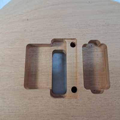 Unfinished One Piece Mahogany Hxx guitar body - fits Fender Strat Stratocaster neck  - Floyd Rose J2352 image 2