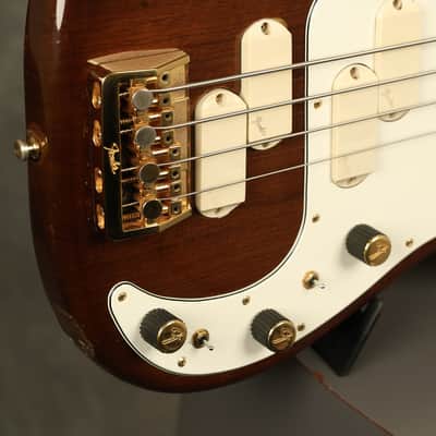 1983 Fender Gold Elite II Precision Bass Walnut image 12