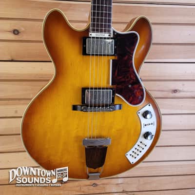 1964 Epiphone Al Caiola Custom Hollow Body Electric Guitar with Hard Case - Shaded Sunburst, Duncan Antiquities, 6lbs 11oz image 1