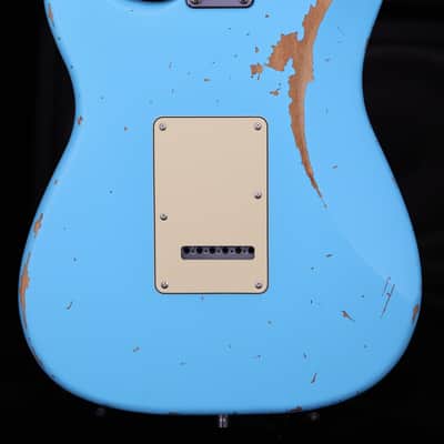 Dhatarattha HSS Strat-Style – Surf Blue Nitro Relic image 10