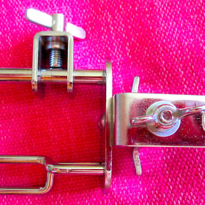 Cowbell Woodblock Bass Drum Mount Bracket Vintage image 1