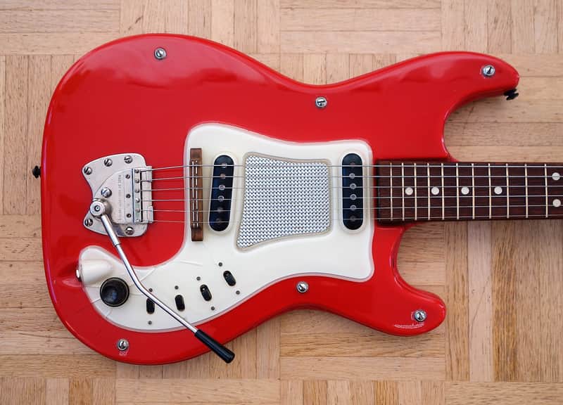 Hagstrom Kent PB-24-G guitar 1963 red - ultra rare image 1