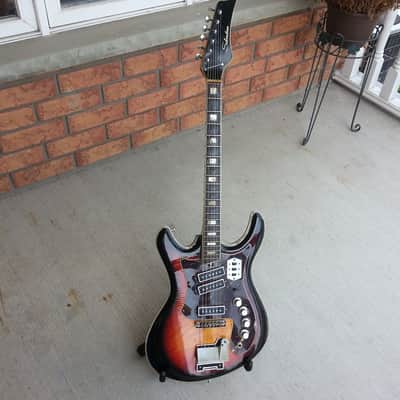 Silvertone 1445 Mosrite Vintage Electric Guitar 1445L Kay Teisco image 3