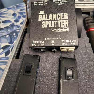 SKB BRIEFCASE,  WHIRLWIND SPLITTER/DIRECT BOX,  WHIRLWIND -2- IMP2 DI's, PROCO -1- DB1 DI,  AUDIO TECHNICA ATM29HE, AUDIO TECHNICA -3-AP701, GAFF TAPE, CIRCUIT TESTER Late 1990's image 4