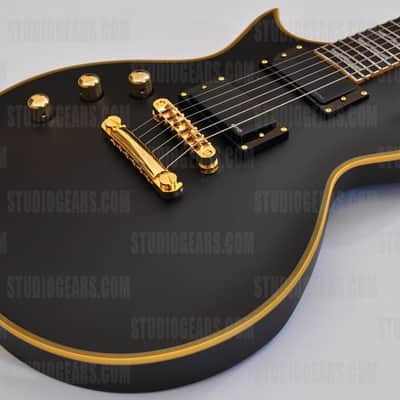 ESP LTD Deluxe EC-1000 VB Vintage Black Lefty Guitar B-Stock image 4