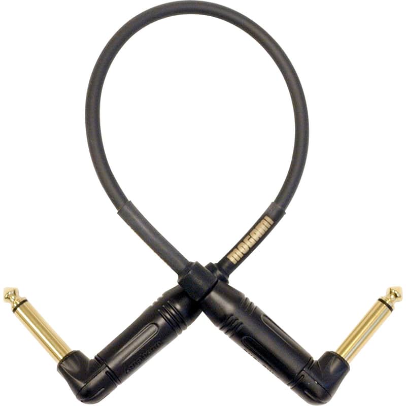 Mogami Gold Instrument-1.5RR 1/4" Right Angle TS to 1/4" Right Angle TS - 18" image 1