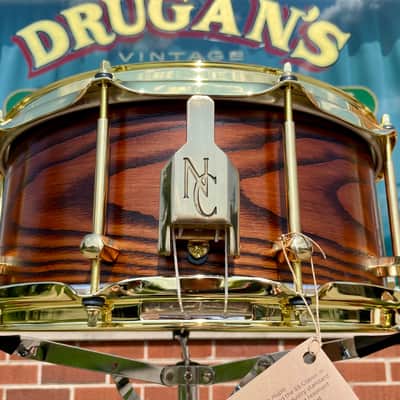 Noble & Cooley 6x14 Special Edition Solid Shell Classic Sassafras Snare Drum Honey Maple Satin *Video Demo* image 4